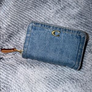 COACH Denim Zip Wallet EUC
